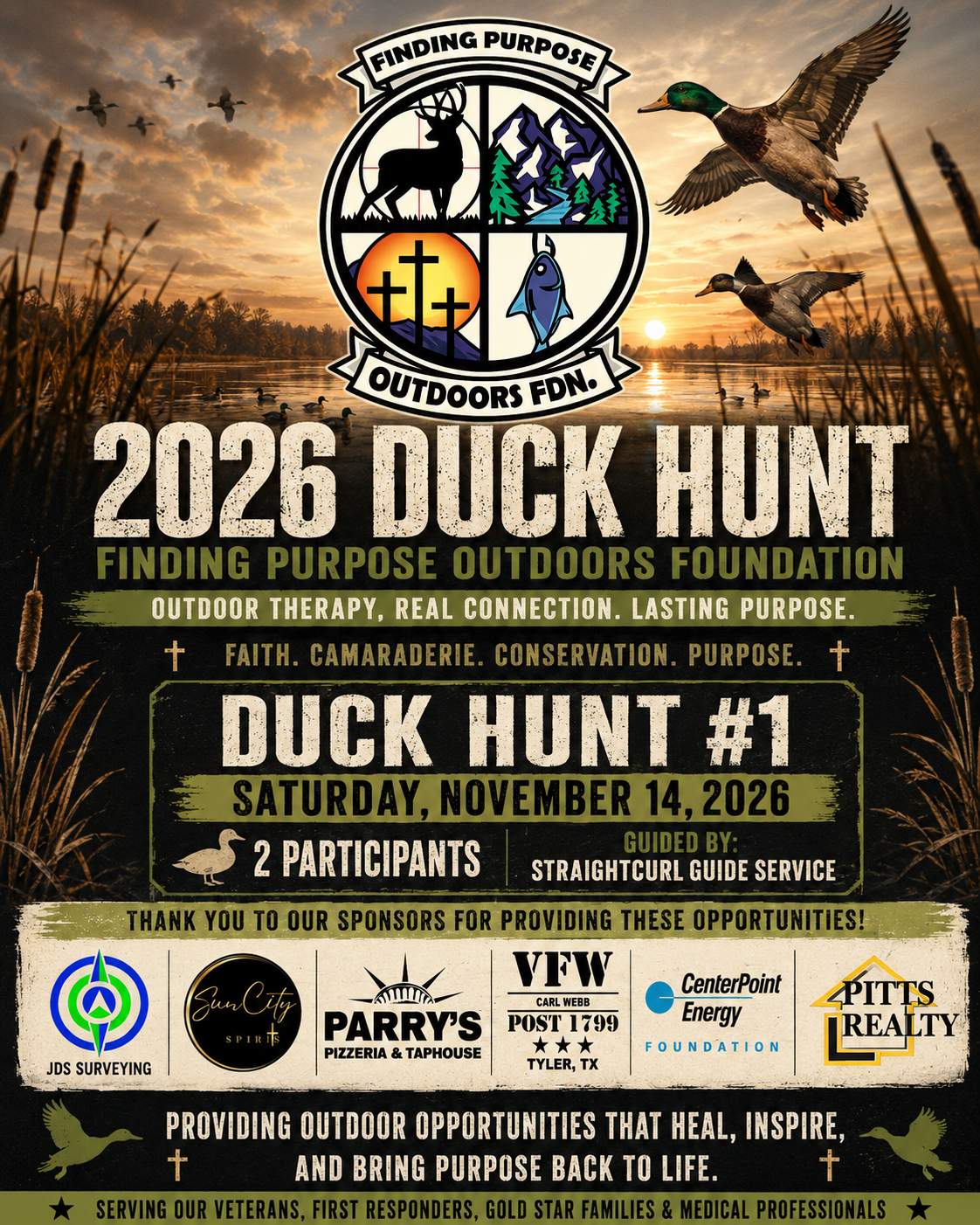 Duck Hunt with VFW Post 1799 — November event flyer