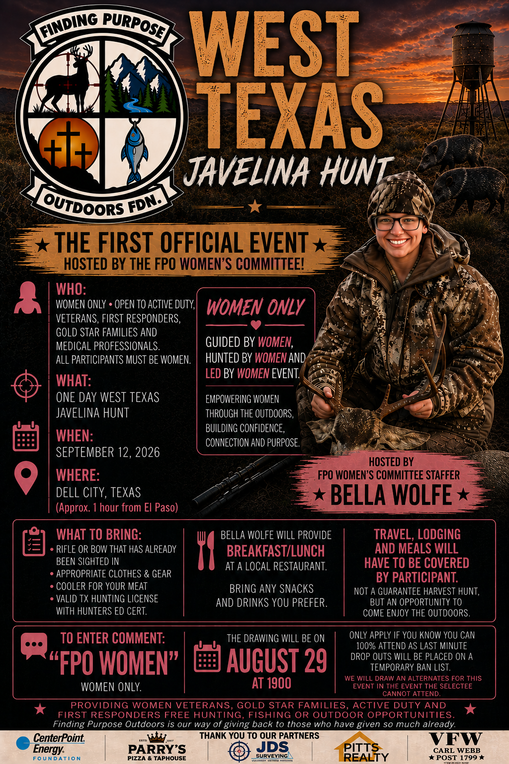 Women’s Committee Javelina Hunt event flyer