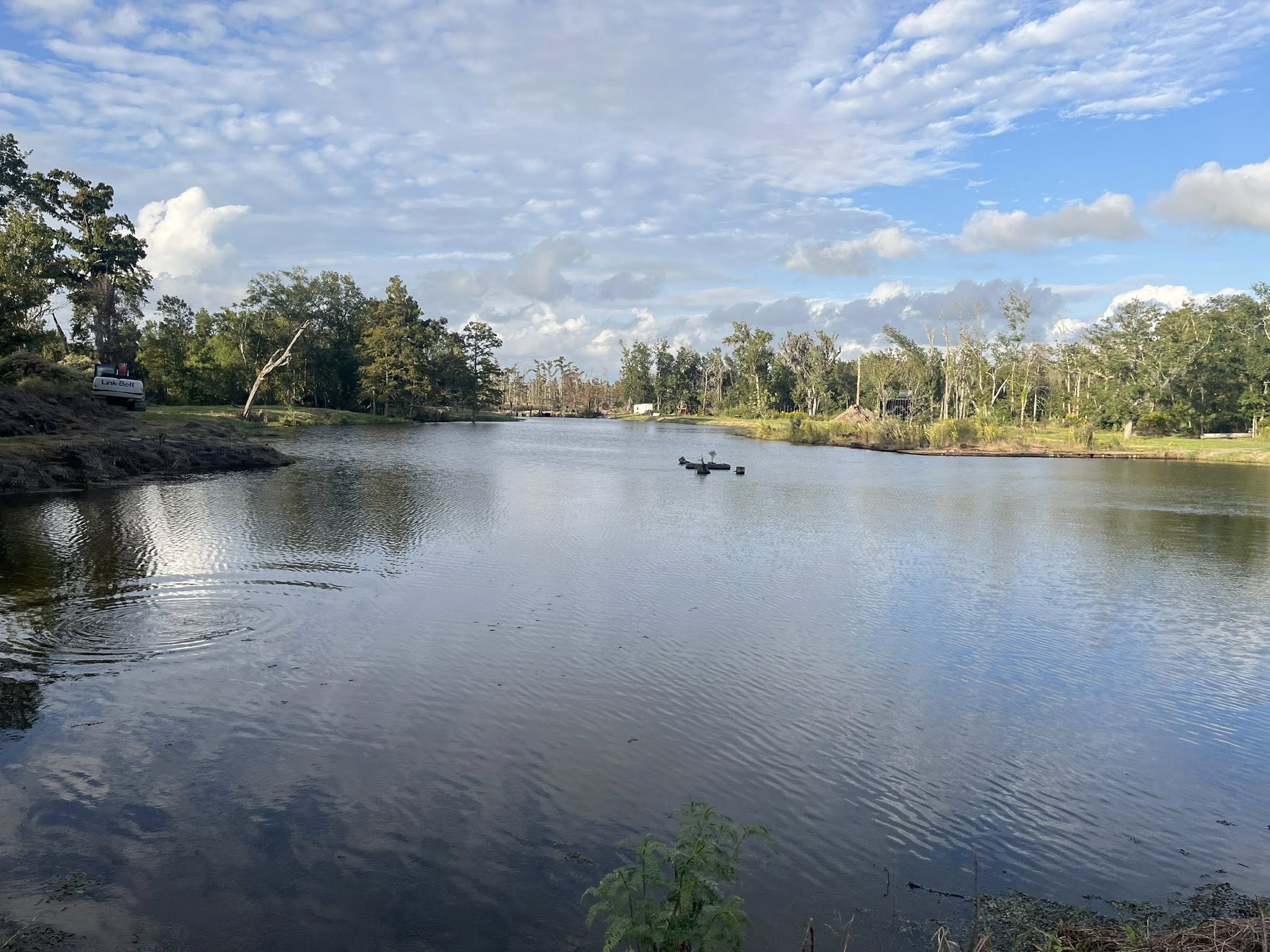 Peaceful fishing pond in East Texas