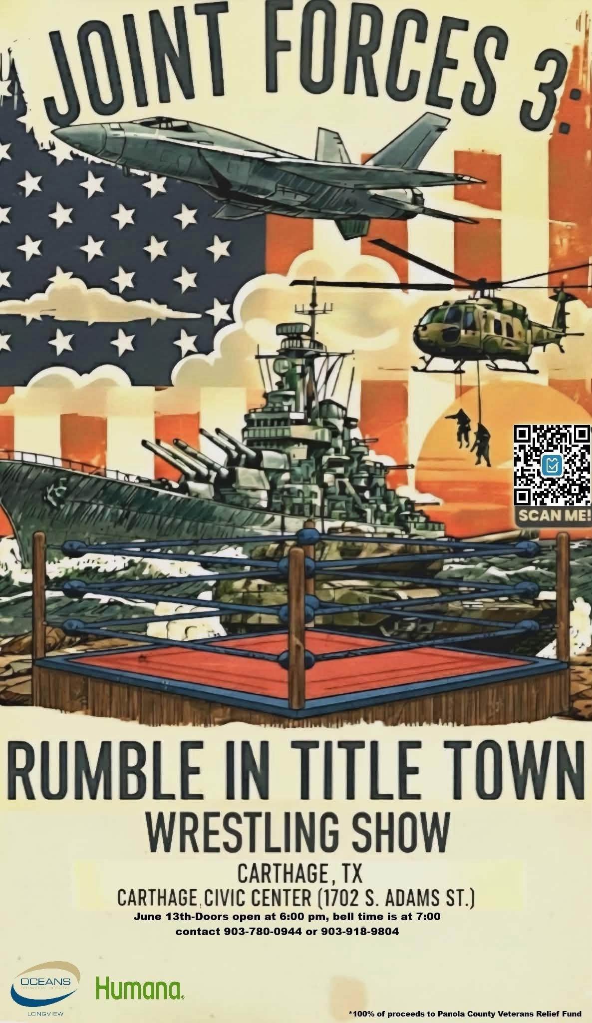 Joint Forces 3 Wrestling Show event flyer