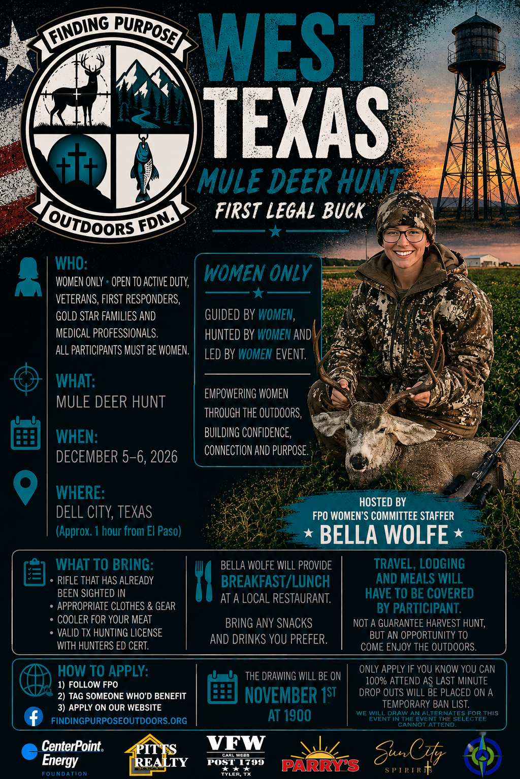 Women’s Committee Mule Deer Hunt event flyer